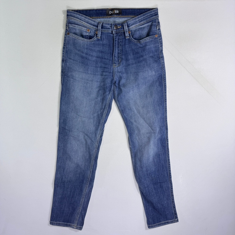 DU/ER L2X Slim Fit Performance Denim Jeans Mens 31x29 Blue Coolmax Stretch